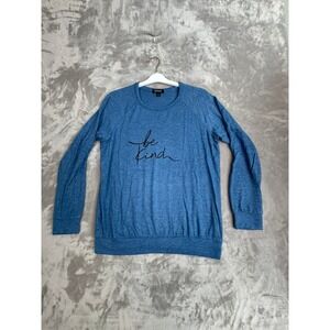 Buffalo David Bitton Blue Graphic Long Sleeve Crewneck Sweatshirt Women's Medium